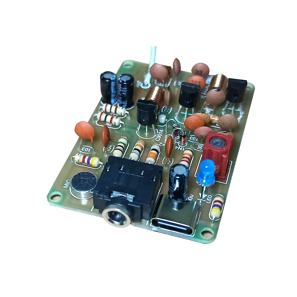 FM RadioTransmitter Module 88-110MHz TYPE-C USB POWER Student Draadloze Microfoon Audio MP3 Dvd Transponder Zendt signaal