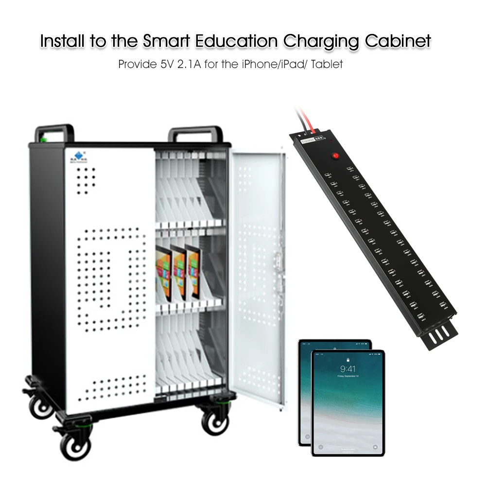 Trasmissione ad alta velocità diretta in fabbrica ad alta velocità con montaggio su Din Alimentatore da 300 W Hub USB 30 Splitter