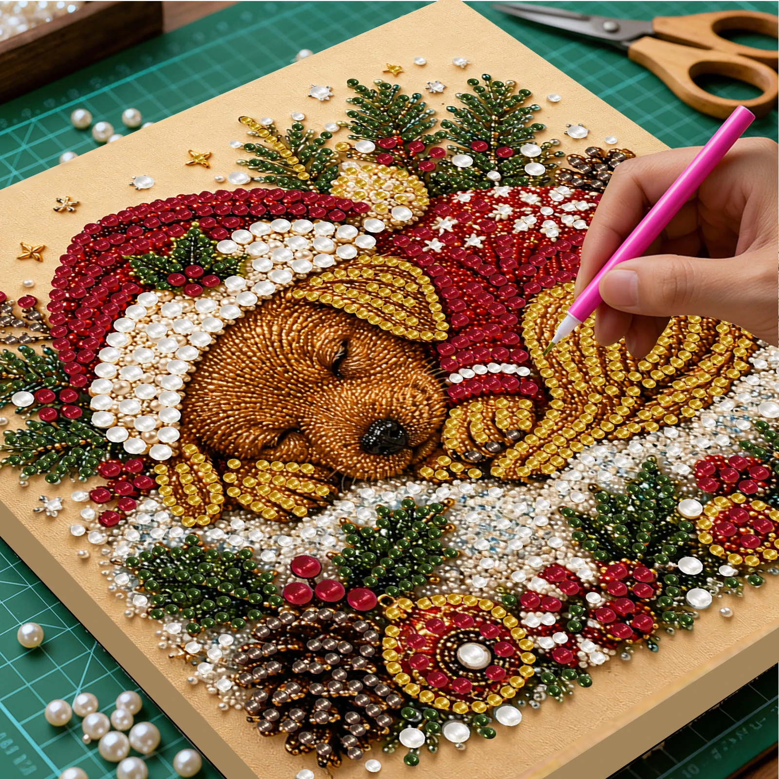 Resin Art With Wood - Świąteczny zestaw do samodzielnego wykonania obrazu