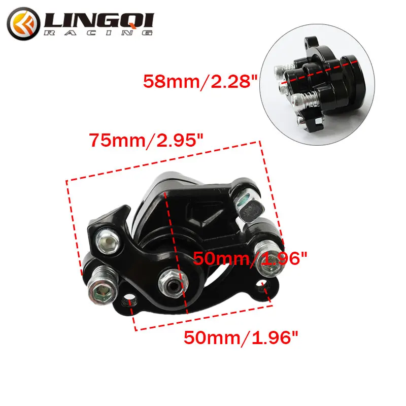 LYNNCHI Motorcycle 49CC Front Rear Disc Brake Caliper Pad For 43cc 47cc Mini Moto Gas Scooter Bicycle Mountain Bike Accessories