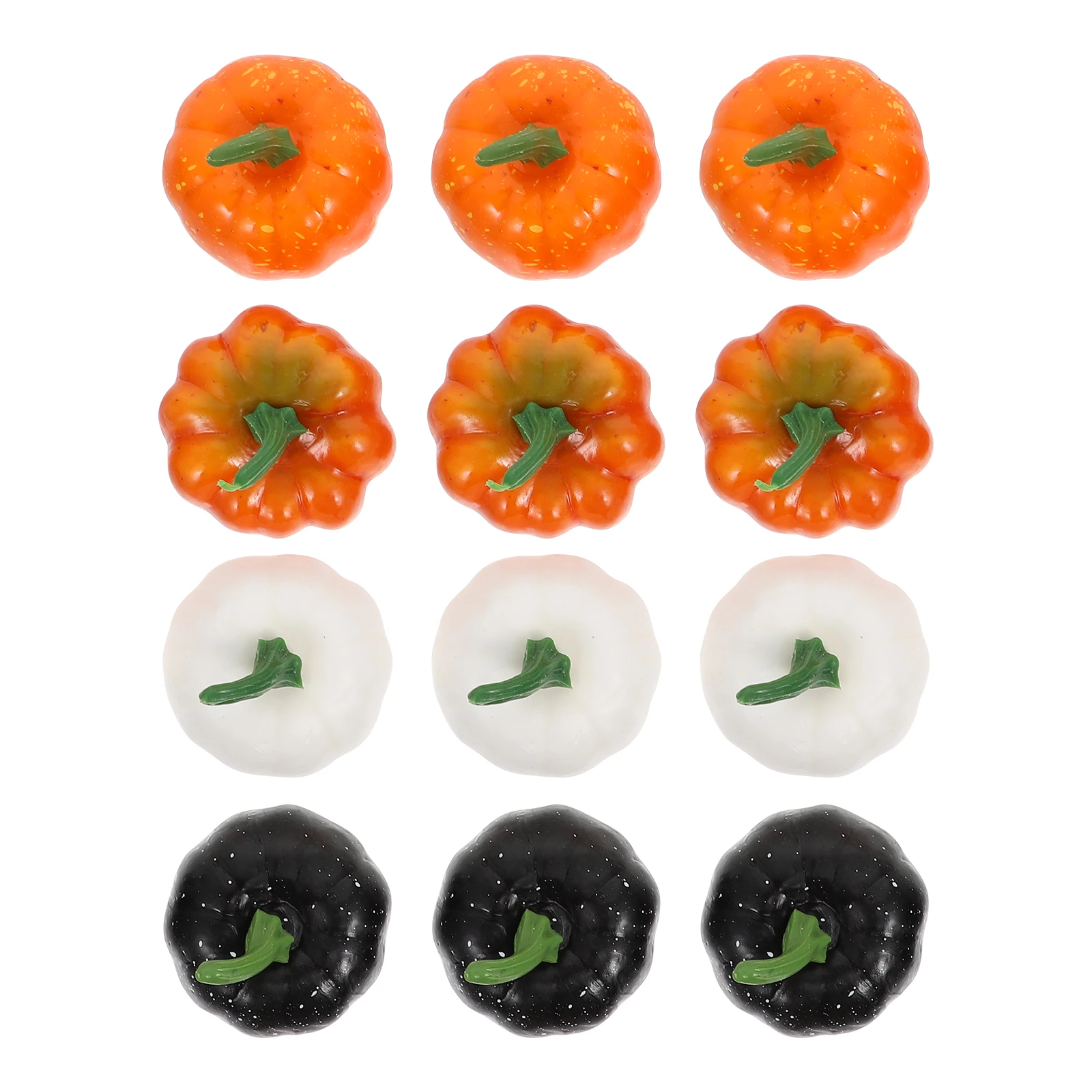

12pcs Halloween Pumpkin Decorations Fake Simulation Pumpkin Embellishment For Party Home Photography Props Festival Shop Window