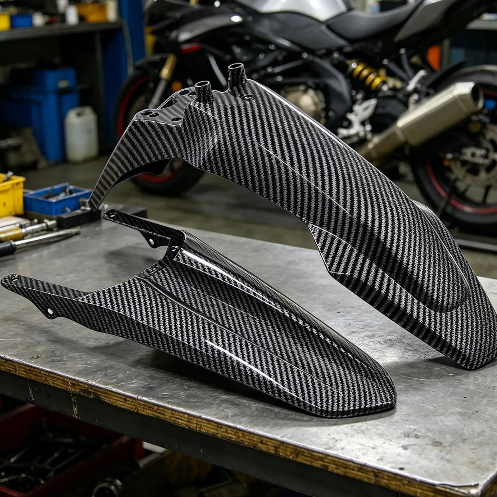 garde-boue-de-remplacement-universels-en-fibre-de-carbone-portables-textures-pour-motocross-pour-l'exterieur