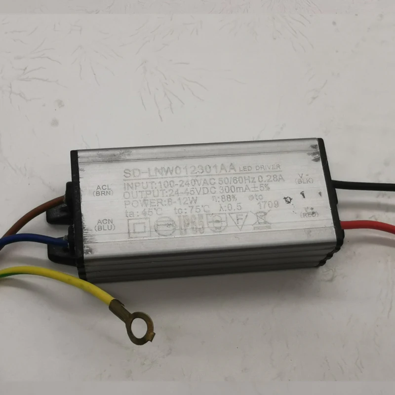 8-12x1W 24-45V 300mA Waterproof High Power Led Driver