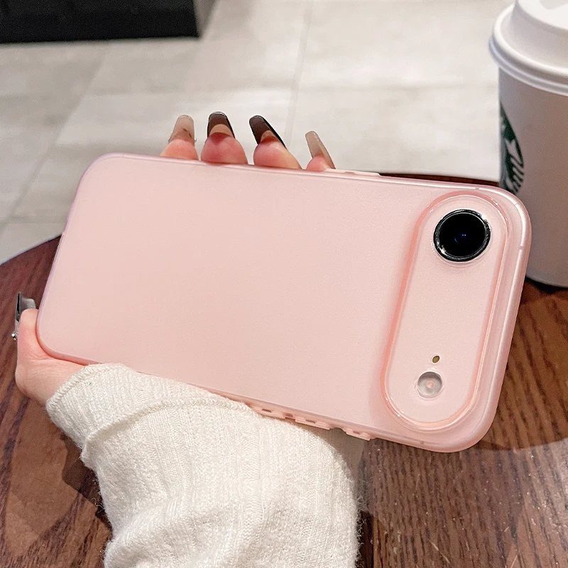 0.45mm 超薄型 マット ソフトシリコンケース iPhone Air 17 16 15 14 Pro Max Plus 16E キャンディーカラー 半透明 スリム クリアケース