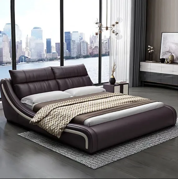 *e for Modern Europe Nordic Design Bedframe Double king Size 2022 Hot Sale Products Hotel Bed Room Wooden Bed Frame*