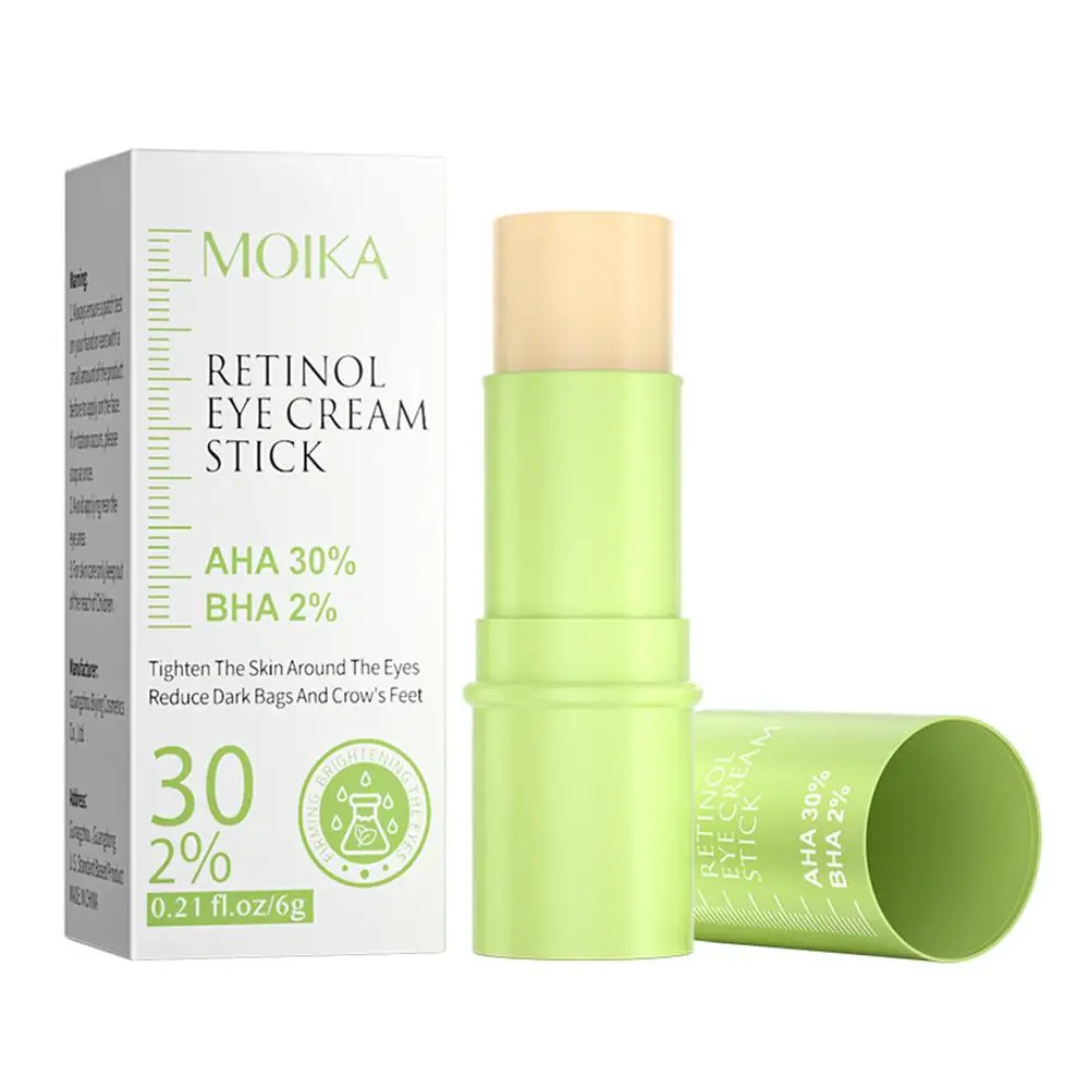 Crema de ojos antiarrugas con Retinol, crema antihinchazón, elimina la decoloración, hidratante, piel oscura, bolsas de línea de ojos, palo de cuidado, blanqueamiento fino Ci W1R8