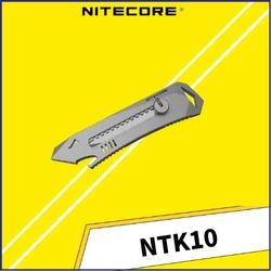 NITECORE NTK10 Titanium Utility Knife Outdoor Tactical Tools Lightweight Multi-Functional Knife for Self-defense Tactical Sports