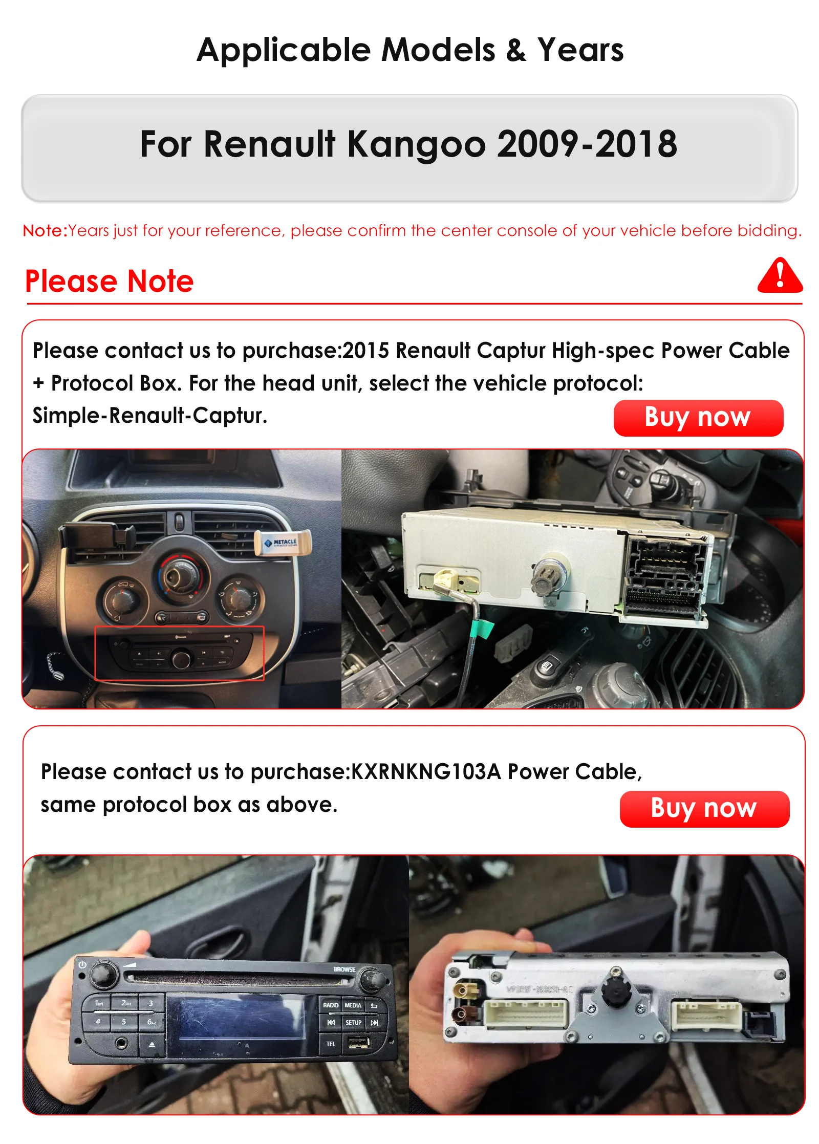 6115 8 Core Carplay Andorid 14 Autoradio für Renault Kangoo 2009-2018 Auto multimedia-player 360 Cam GPS Stereo Audio 2DIN Bildschirm – Detail 4
