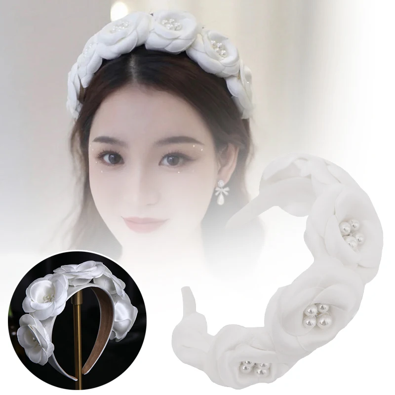 Pearl Decoration Hair Band Headwear Bridal Hair Hoop Gift for You and Your Female Friends