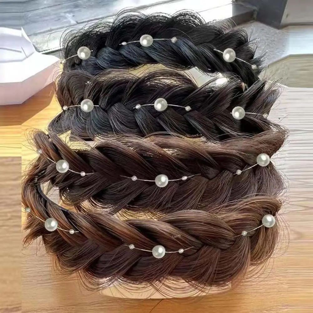 Non-slip Hair Styling Accessories Braid Hair Accessories Wide-brimmed Twist Hairbands Hair Hoop Wig Headband Fishbone Braid