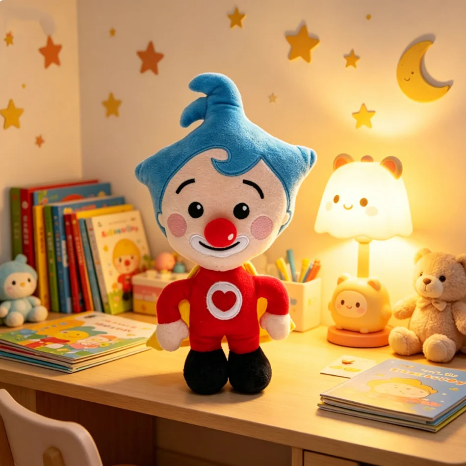 Juguete de Peluche Plim Clown para Niños, Peluche Suave, Diseño Kawaii, Color Mantequilla, Regalo de Cumpleaños para Niños