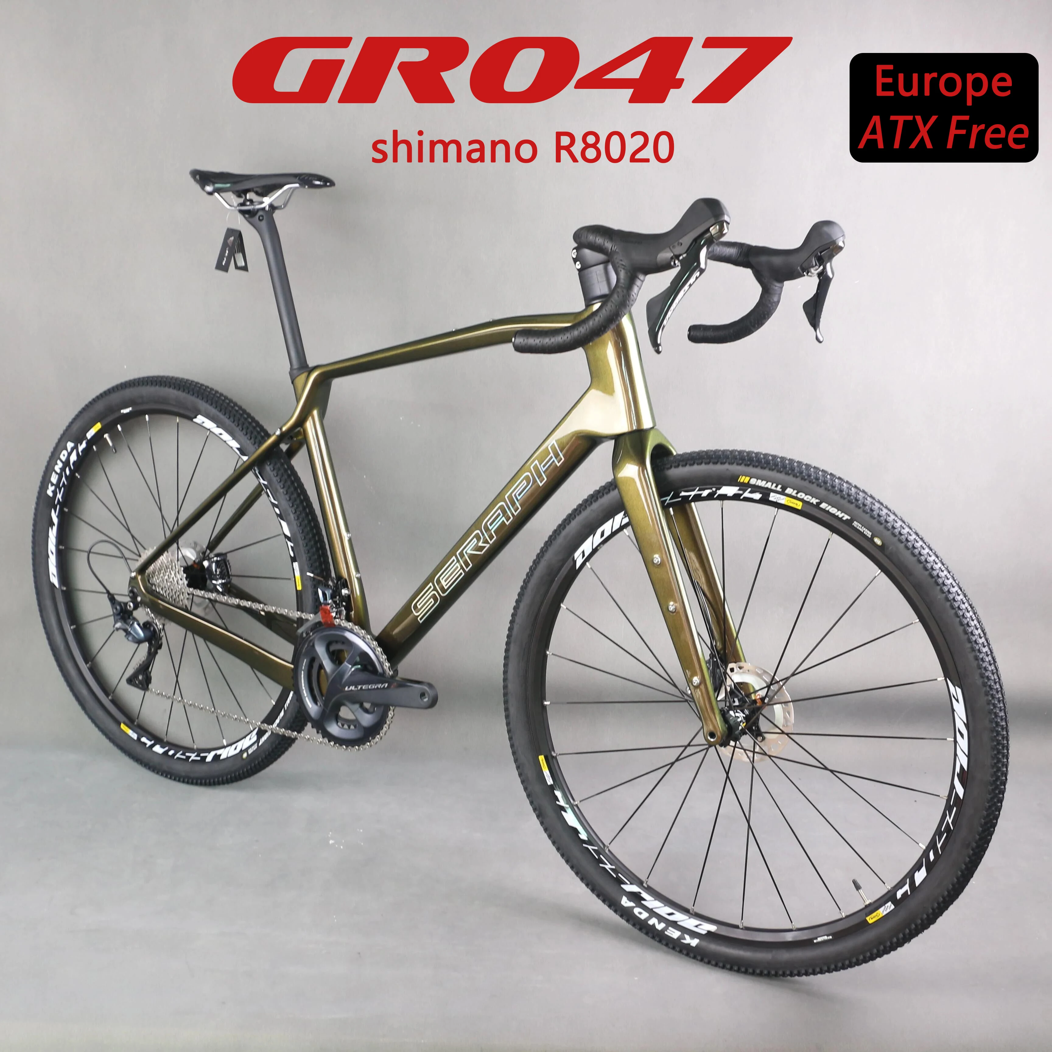 SERAPH-Carbon Gravel Bike,Full bike , Carbon bicycle , 47C Tires, Thru-Axle, Aluminum Wheels, Shiman R8020, Gravel Bikes