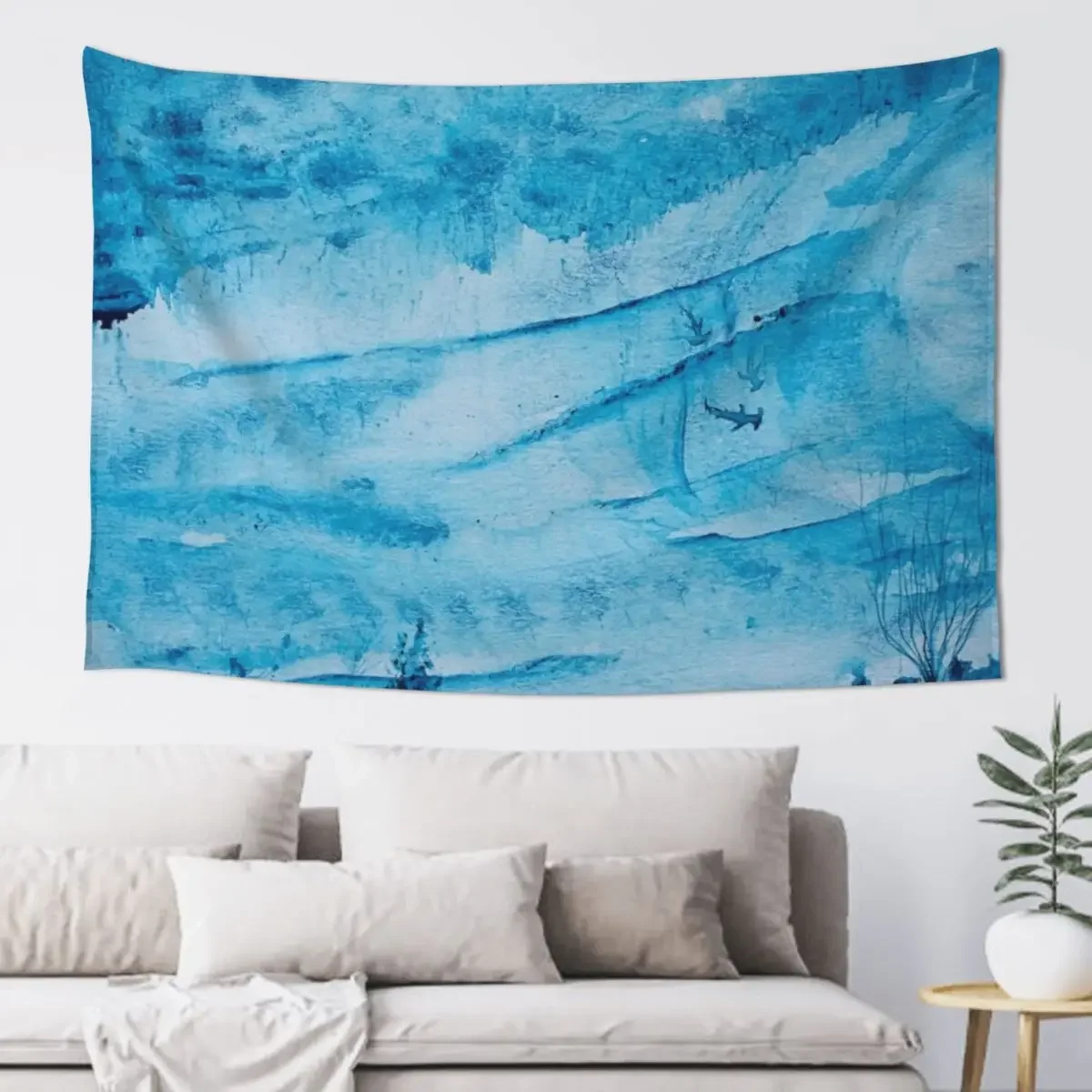 

Hammerhead sharks in deep water Tapestry Aesthetic Room Decoration Home Decorations Aesthetic Tapestry