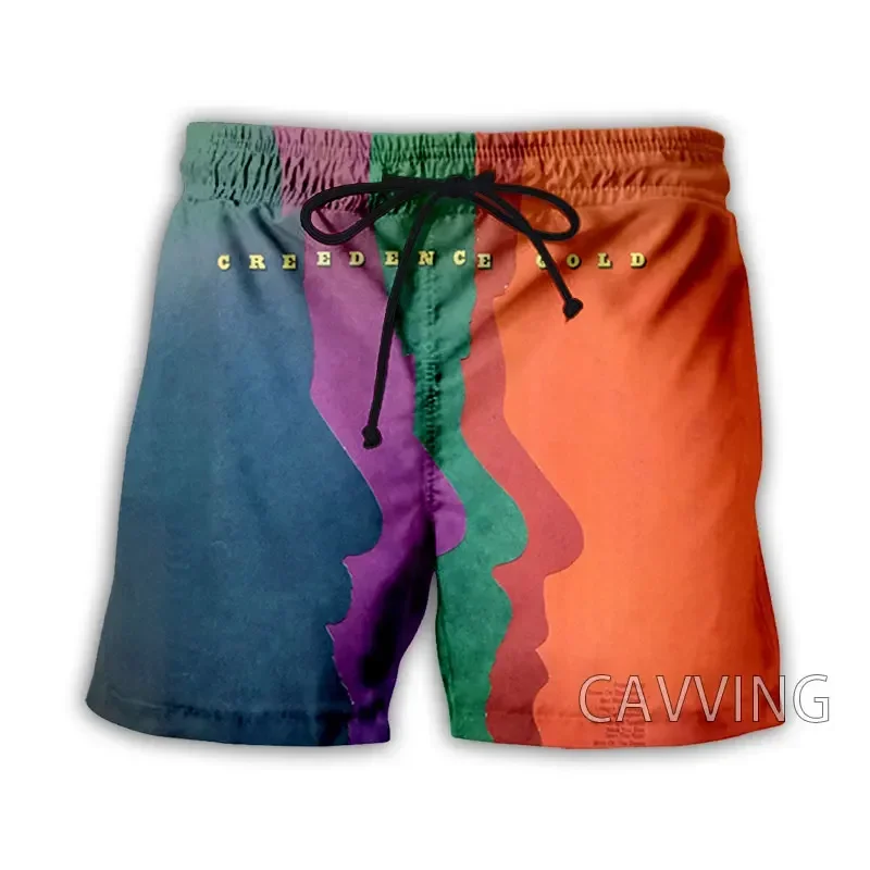 CAVVING 3D Printed  Creedence Clearwater Revival  Summer Beach Shorts Streetwear Quick Dry Casual Shorts Sweat Shorts F02