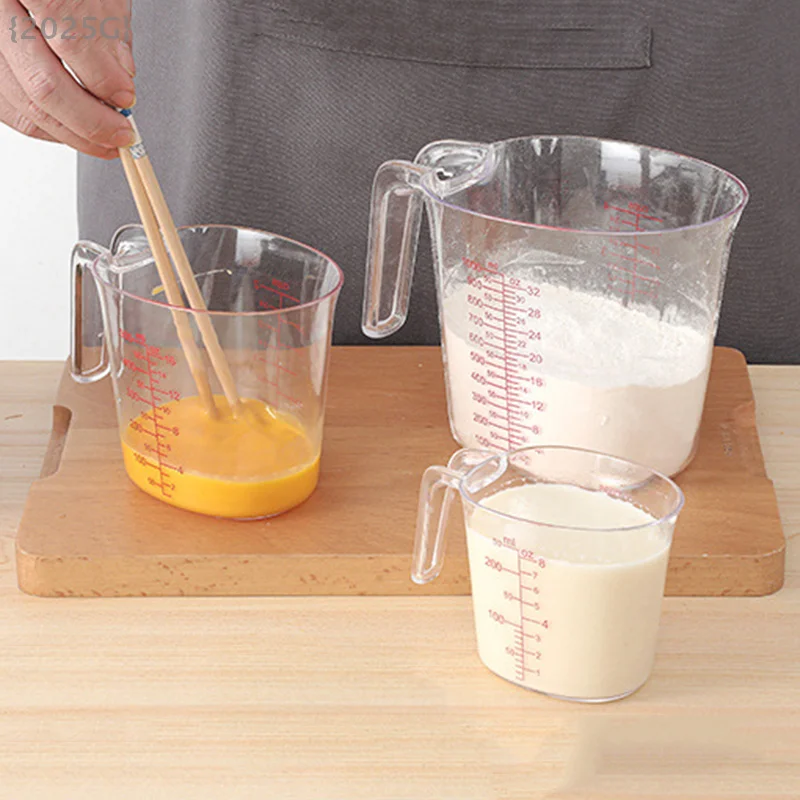 

50/500/1000ml Baking Liquid Measuring Cups Scale Cup Plastic Measuring Volume Beaker Kitchen Baking Tools