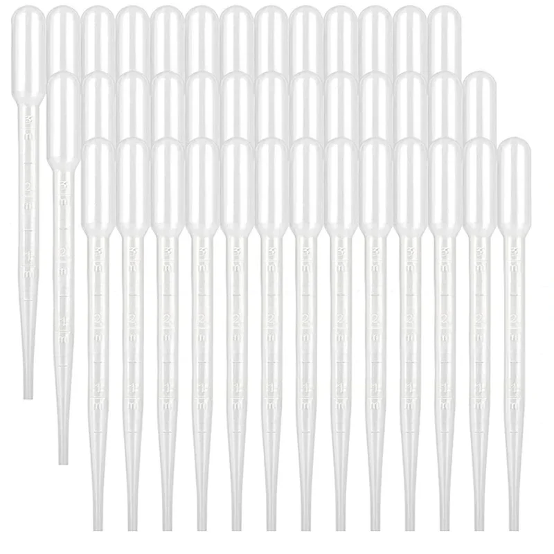 50 pipetas de laboratorio desechables de 0,2 ml-10 ml, pipeta de transferencia de plástico cuentagotas para transferir alcohol y otros usos de líquidos.