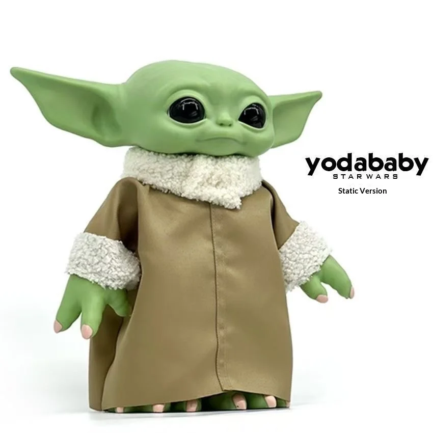 Star Wars 28cm Pvc Yoda Figure Grogu Plush Action Figure Toys Yoda Baby The Mandalorian Anime Dolls Gifts Children Model Toys view 2