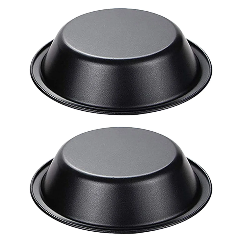 2 Pcs 5 Inch Round Carbon Steel Non Stick Cake Pan Baking Mold Kitchen Tool Safe Easy Clean Reusable For Home Baker