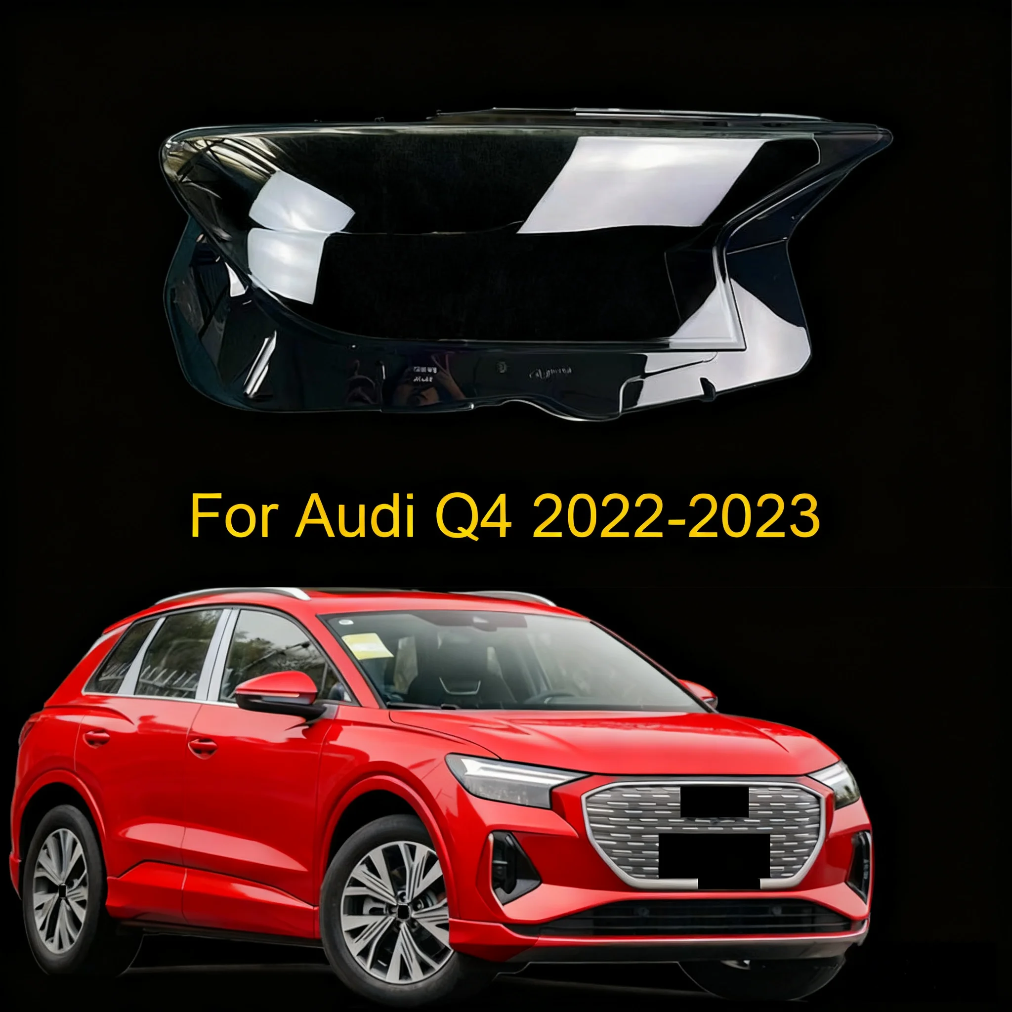 

Auto Head Lamp Light Case For Audi Q4 E-Tron 2022 2023 Car Headlight Lens Cover Lampshade Glass Lampcover Caps Headlamp Shell