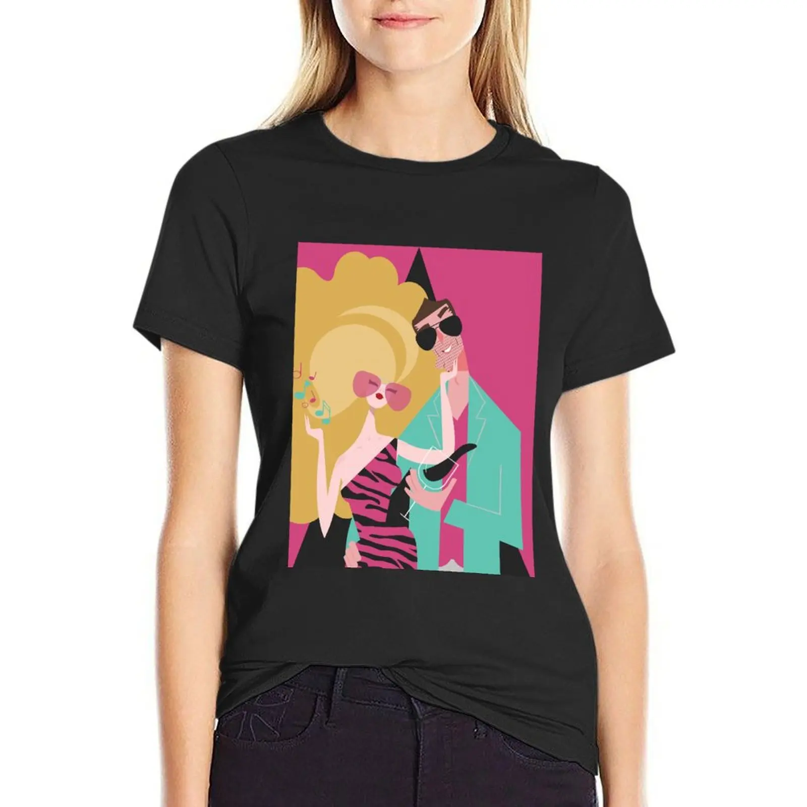 Wonderful Lovely man and woman with some music T-Shirt funnys luxury designer clothing Women