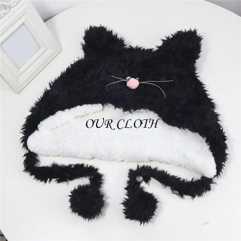 Playfulness Mouse Ear Hat Winter Autumn Warm Hat Breathable Winter Hat Suitable for Vsrious Ages Y1AC