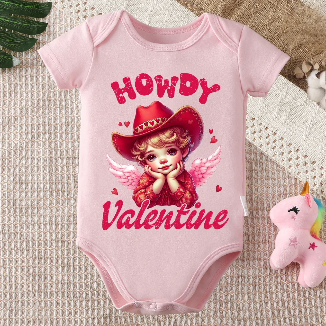 

Хлопковый комбинезон-боди с принтом «С Днем святого Валентина» для новорожденных от 0 до 12 месяцев