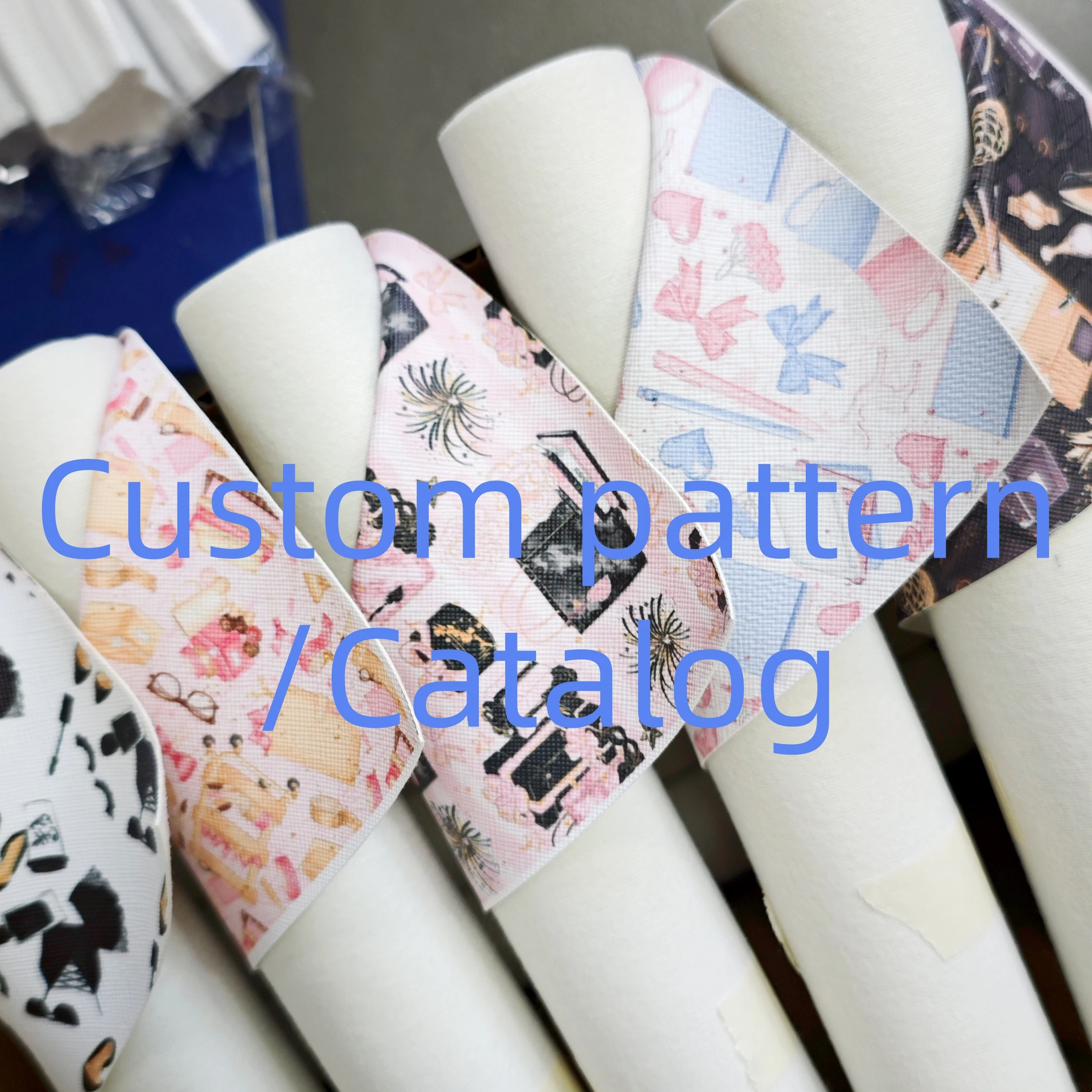 Custom Catalog or Random faux leather for bows DIY gift craft wallet  bag