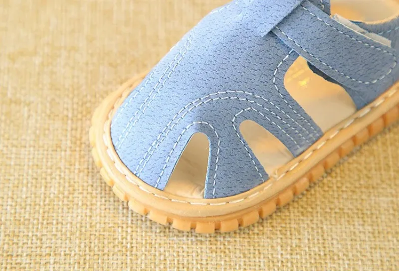Baby Quietsch-Sandalen für Sommer, Kleinkinder Jungen Mädchen, Niedliche Freizeitschuhe, Rutschfeste Indoor-Lauflernschuhe – Detail 9