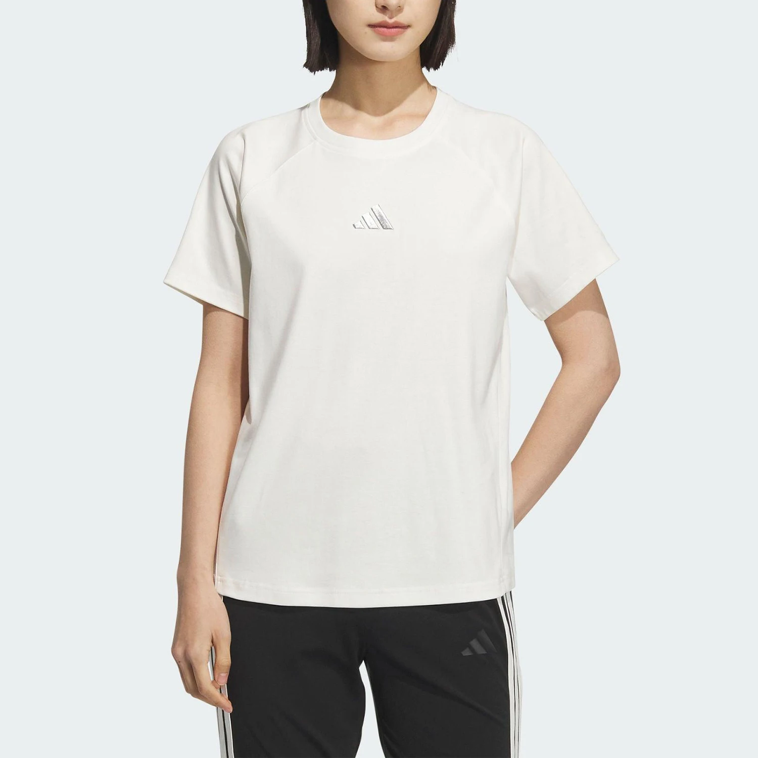 

Adidas Authentic Summer Style Women's Knitted Breathable Daily Short Sleeve KB7595
