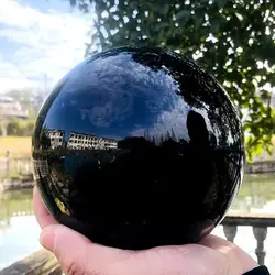 Natural Obsidian Ball Healing Collection Home Decor Crystal Orb Reiki Stone Wind Water Balloon Without Base