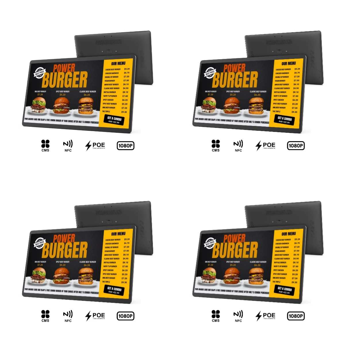 

Смарт-планшет с ультратонкой рамкой 32 дюйма, ELED, ультратонкая рамка, POE, цифровая вывеска, Android 13, 4+64 ГБ с WiFi6 и Ethernet