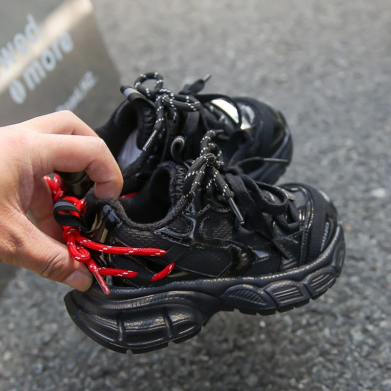 أحذية رياضية للأطفال من جلد الغزال لخريف وشتاء، أنماط جديدة للأولاد والبنات، أحذية أبي قطنية، أحذية رياضية للأطفال