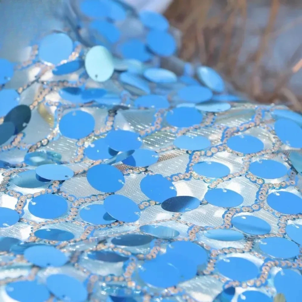 

Sequin Mesh Fabric for Dress Stage Clothing Decorative Background Fashion Designer Handmade Diy Sewing Material Cloth