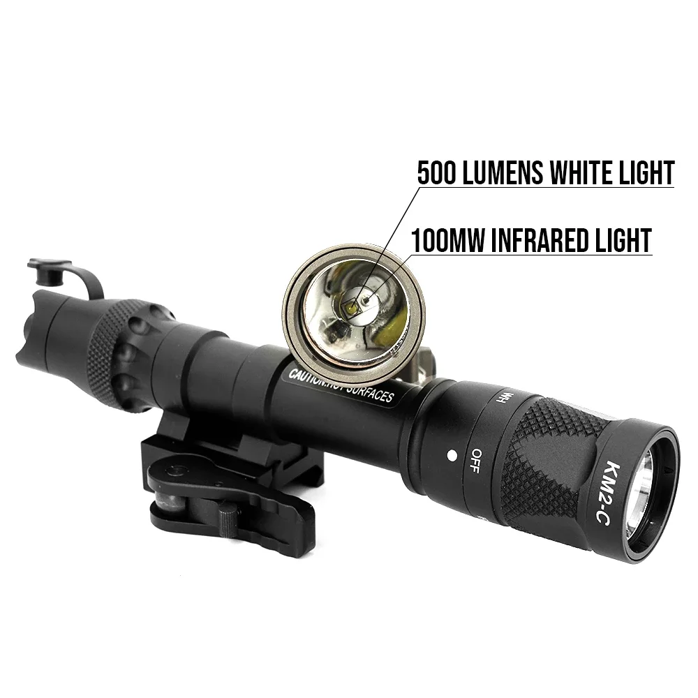 Światło taktyczne SF M622V Latarka Vampire Scout Light Widoczne/IR LED Światło broni z przełącznikiem DS07 QD ADM Picatinny Rail Mount