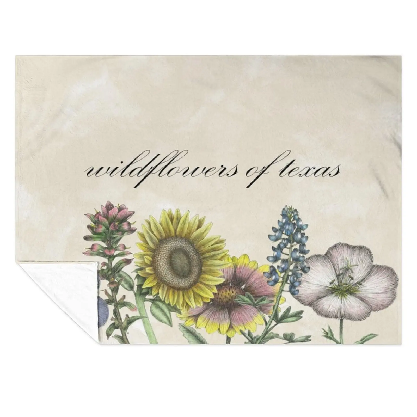 

Wildflowers of Texas Throw Blanket Summer Beddings Large Stuffeds Blankets