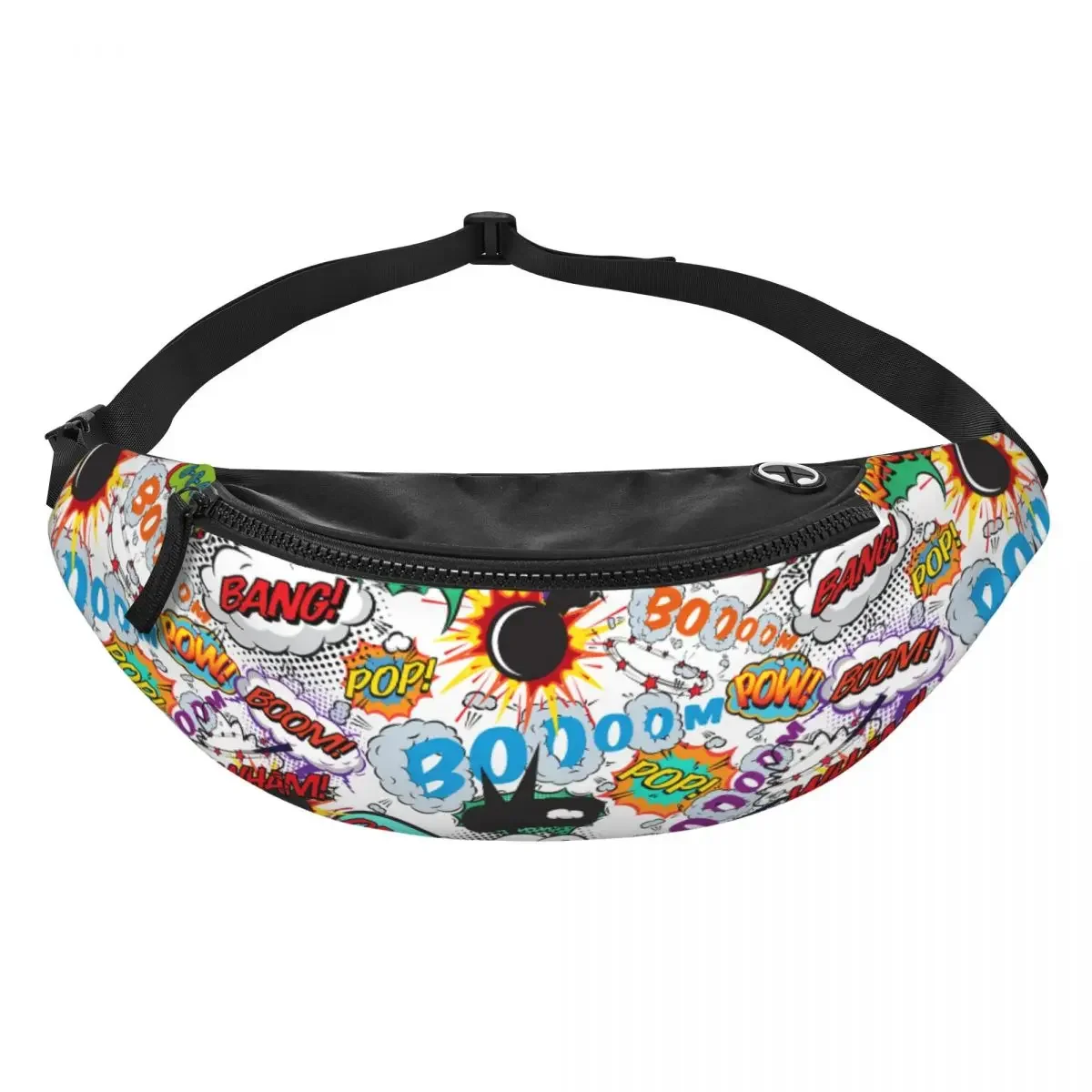 Custom Comic Book Fun Shout Outs Fanny Pack for Traveling Women Men Cartoon Graffiti Crossbody Waist Bag Phone Money Pouch