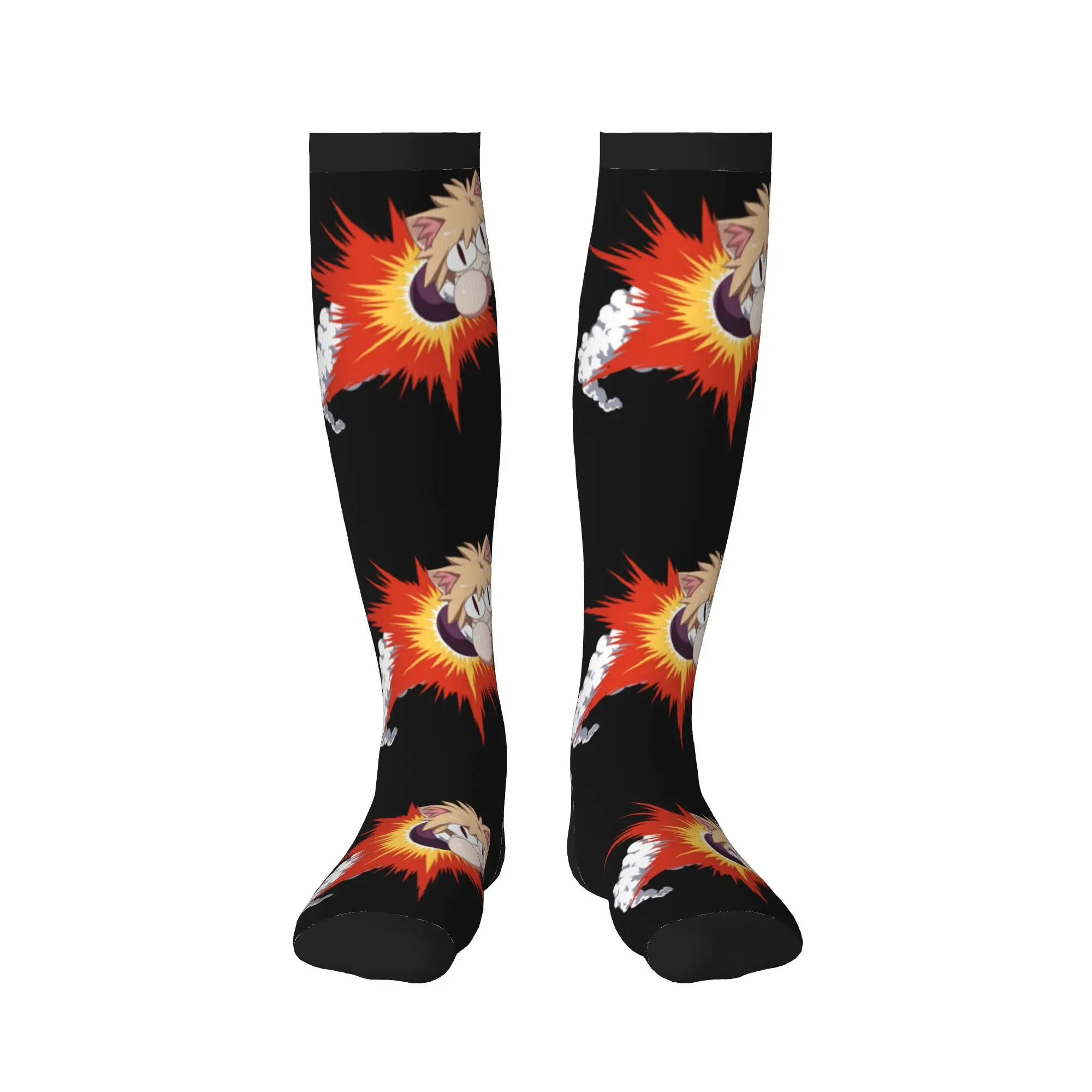 Neco Arc Cartoon Animated Cat Men Women Sports Compression Socks Unisex Fun  Spring Summer Autumn Winter Dress Socks view 2