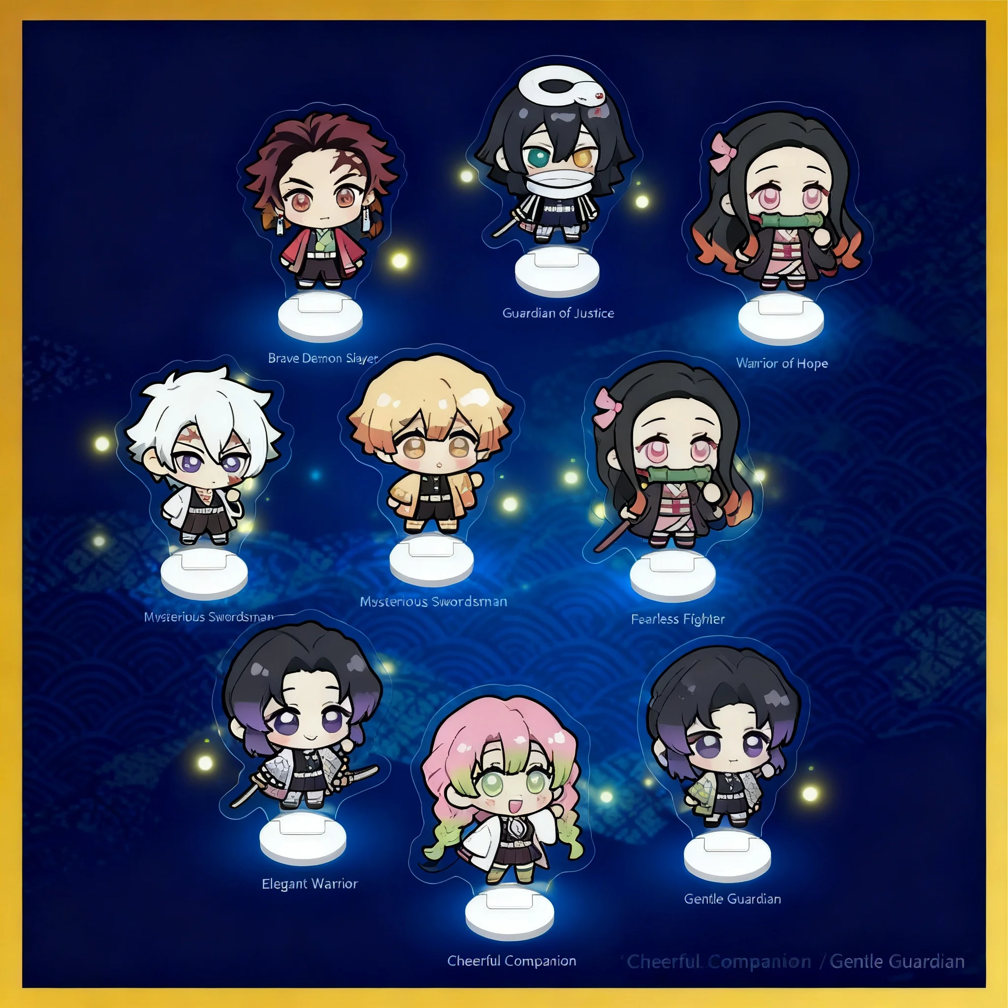 

Аниме-фигурка Demon Slayer: Настольная подставка с Камадо Танджиро, Незуко, Зеницу, Агацумой Токито, Муичиро, Хашира. Высококачественная коллекционная фигурка.