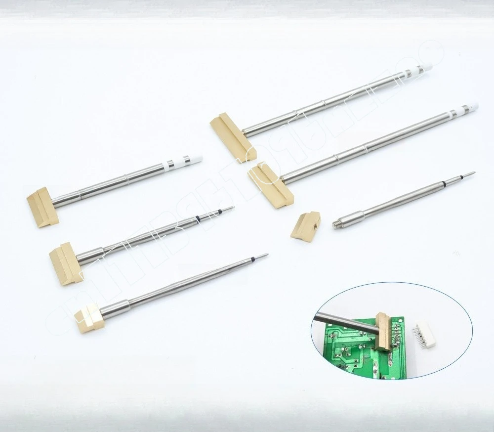 

T12 Soldering Iron Brass Soldering Head C245/T65 Optional Integrated Circuit Board Component Foot Molten Tin Copper Head