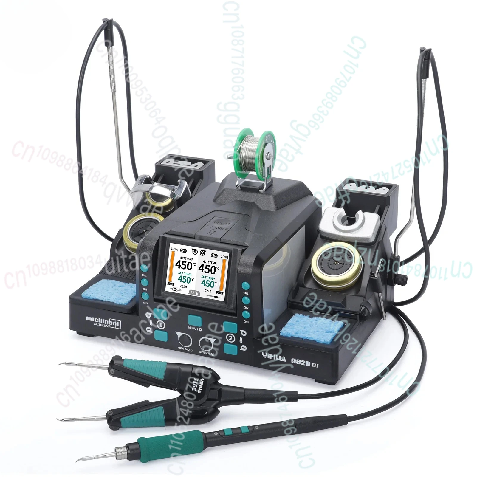 

982D-III Compatible With C210 C245 Micro Tweezers 2-IN-1 Precision Soldering Station