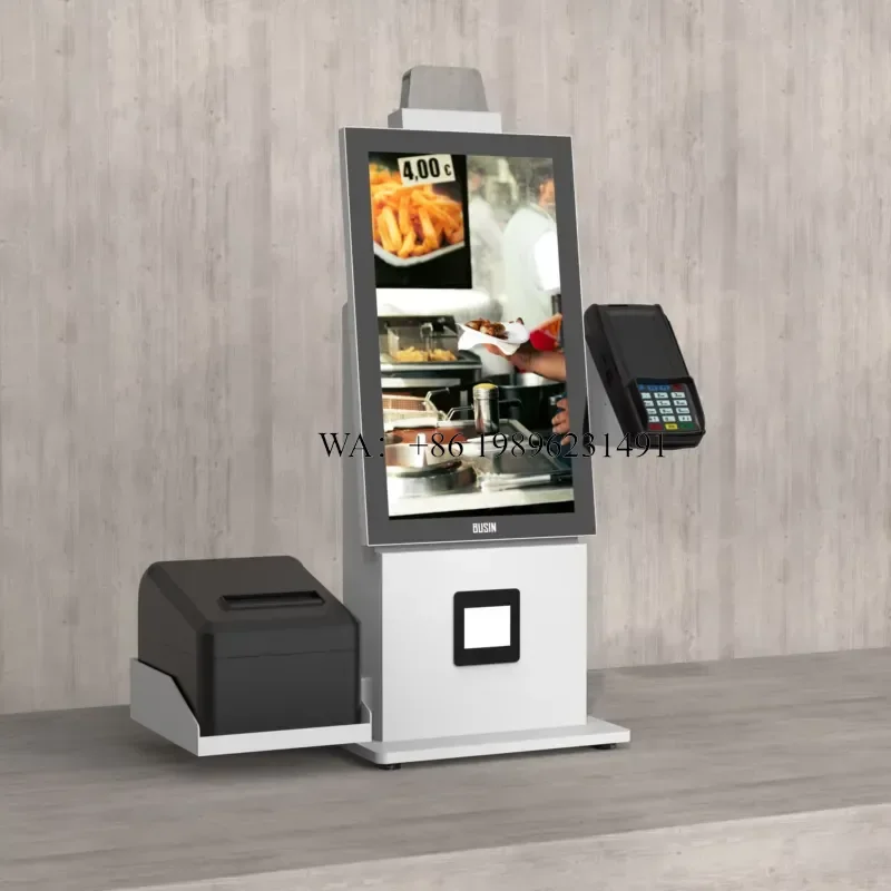 Ordering AI Self-Checkout Kiosk with Stainless Steel 15.6