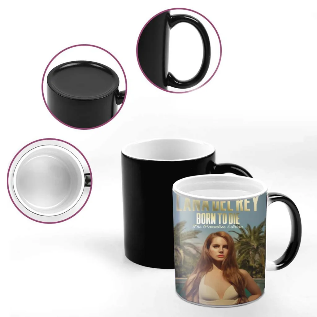 Lana Del Rey Retro Singer AKA Lizzy Grant Music Album Coffee Mugs And Mug Creative Color Change Tea Cup Ceramic Milk Cups Gifts