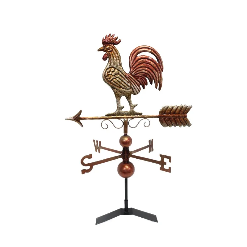 Outdoor rotating wrought iron garden roof roof roof villa rooster ornament