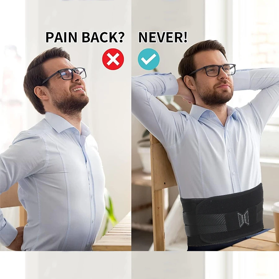 

Breathable Knitted Elastic Waist Support Belt Lumbar Back Brace Lower Back Protector for Running Yoga Workout Sports Activities