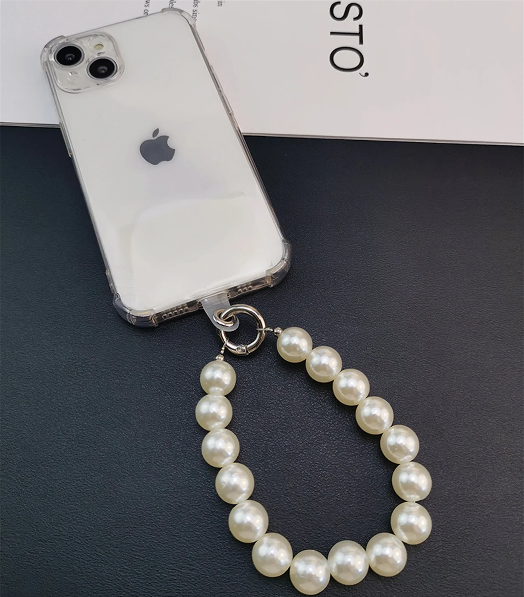 Coreano di lusso cellulare Corssbody cordino braccialetti di perle catena per iPhone 14 15 pro max Samsung Flip 4 S21 s22 S23 Ultra