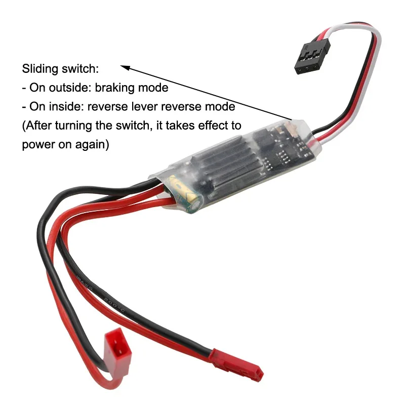 2PCS 2-4S 6V-16.8V 20A/30A Electronic Speed Controller Mute Bidirectional Brushed ESC 5V 1A BEC Output for RC Crawler Model Cars