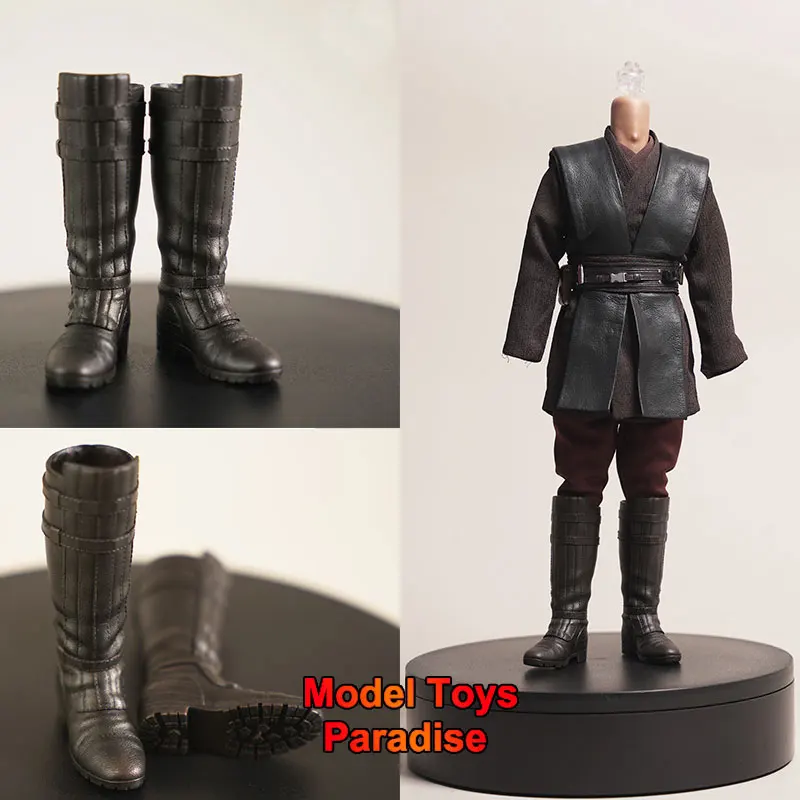 

TOPO TP029 1/6 Scale Men Soldier Anakin Skywalker Long Boots Model Shoes Fit 12inch HOTTOYS Action Figure Body