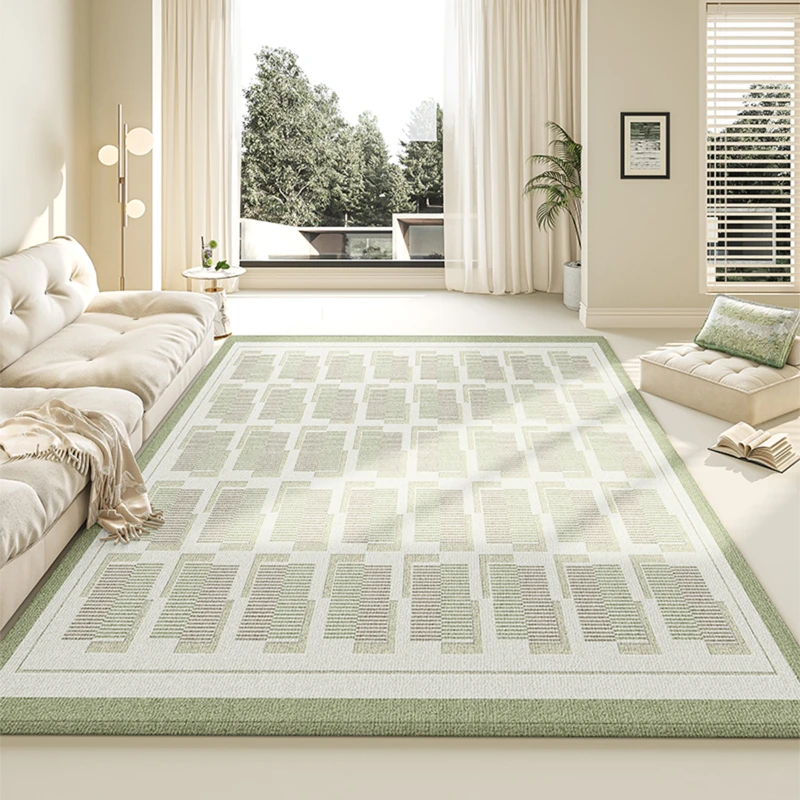 

Light Luxury Bedroom Decor Plush Carpet Home Large Area Cloakroom Fluffy Soft Non-slip Rug Simple Green Carpets for Living Room