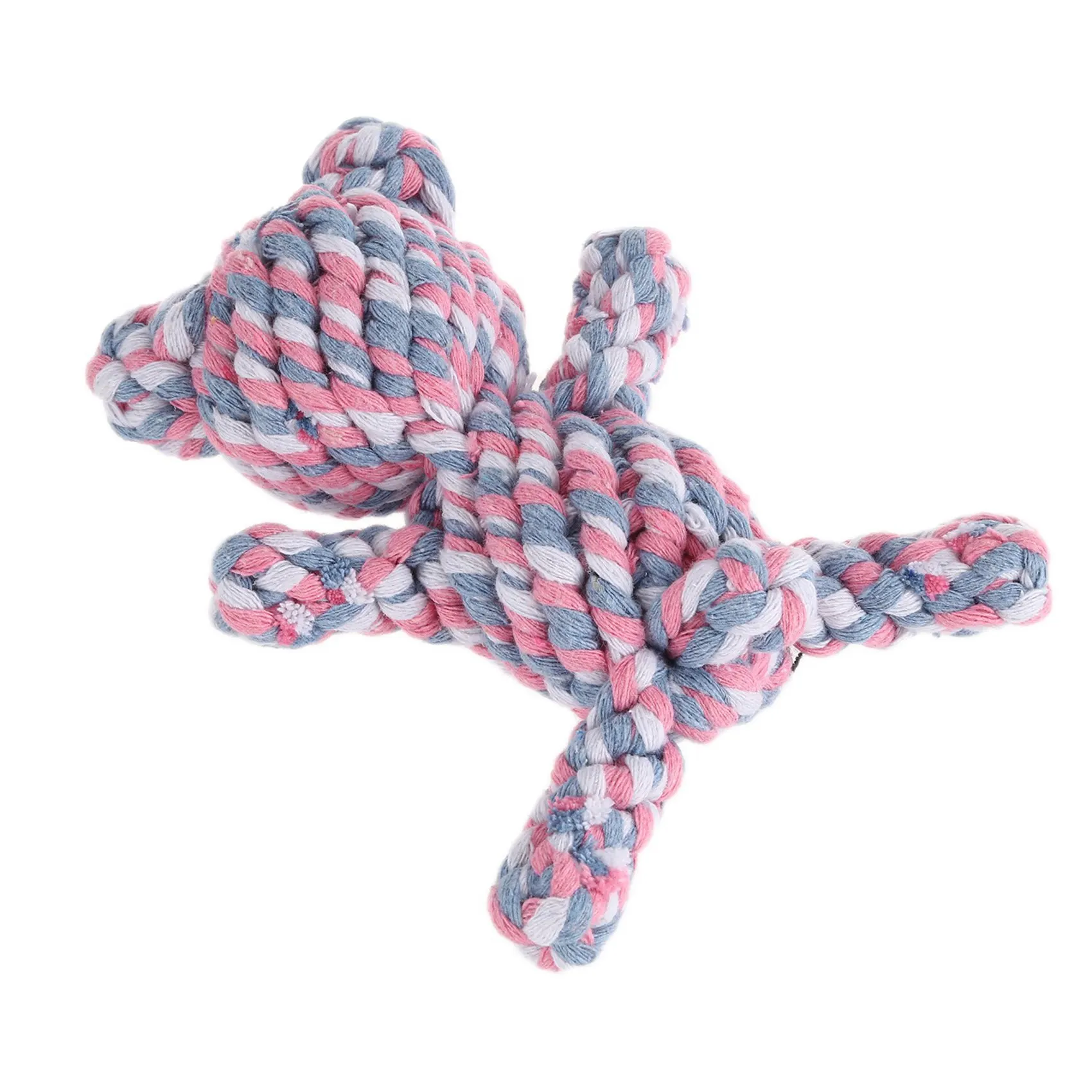 AB33-2X شعبية مضغ عقدة الدب صعبة قوية جرو الكلب الحيوانات الأليفة الساحبة الحرب اللعب القطن حبل