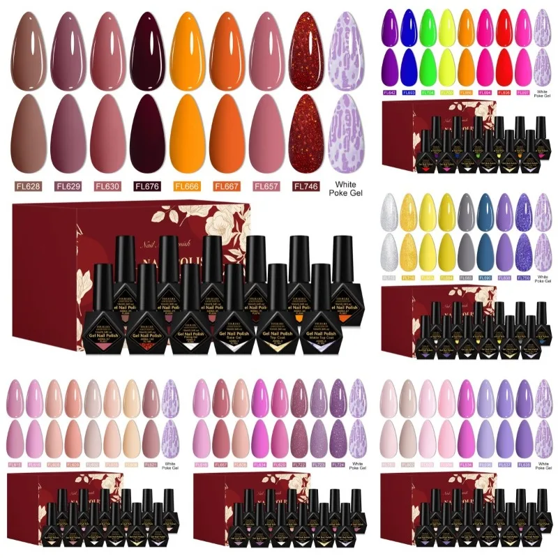 

12pcs Gel Nail Polish Set HEMA Free 10ml Semi Permanent Soak Off UV Gel Varnish Nail Art Decorations Manicure DIY Nail Supplies